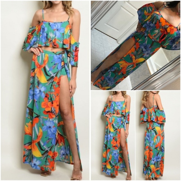 Trend Setter Diva Boutique Dresses & Skirts - LAST 1! GIRLY & FLRITY 2 PIECE MAXI SKIRT & TOP